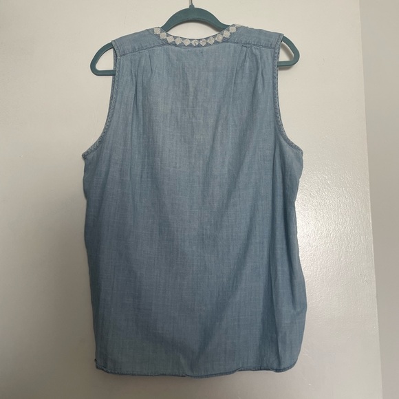 JCrew Chambray Tank Top - Picture 3 of 3